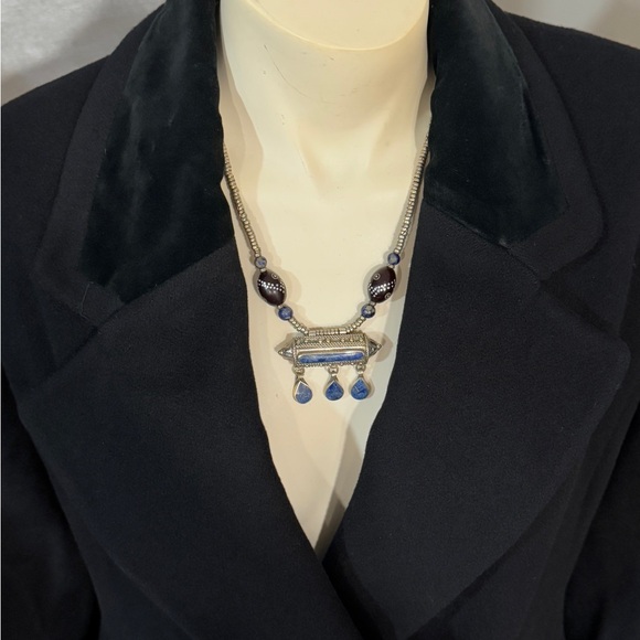 JGHook Long Black Trench Coat - Picture 2 of 16